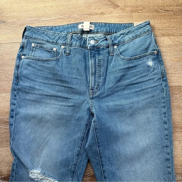 Madewell Mid-Rise Perfect Vintage Jean in Ainsdale Wash w/ Distressing 16W NWT - Picture 3 of 14